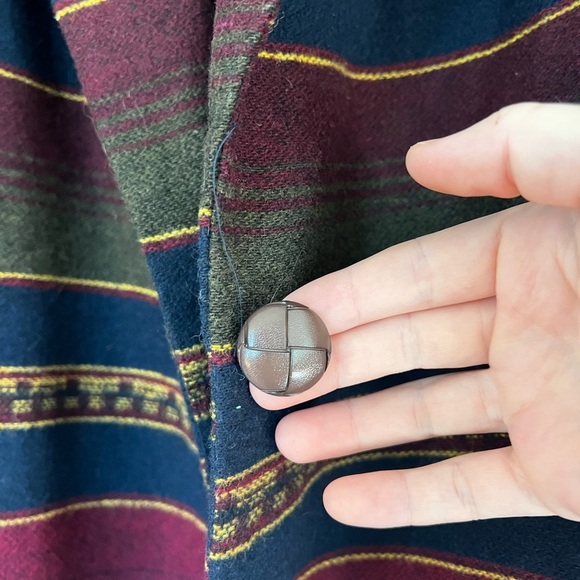 Vintage 80s Oversized Boho Blazer 24W – Southwestern Stripe Indie Jacket - Picture 4 of 10